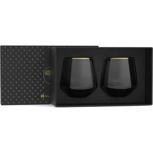 Andy Cartwright Afrique Dusk Whiskey Glass Set Gift Box Display